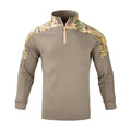 Camiseta táctica de manga larga para hombre con cremallera 1/4